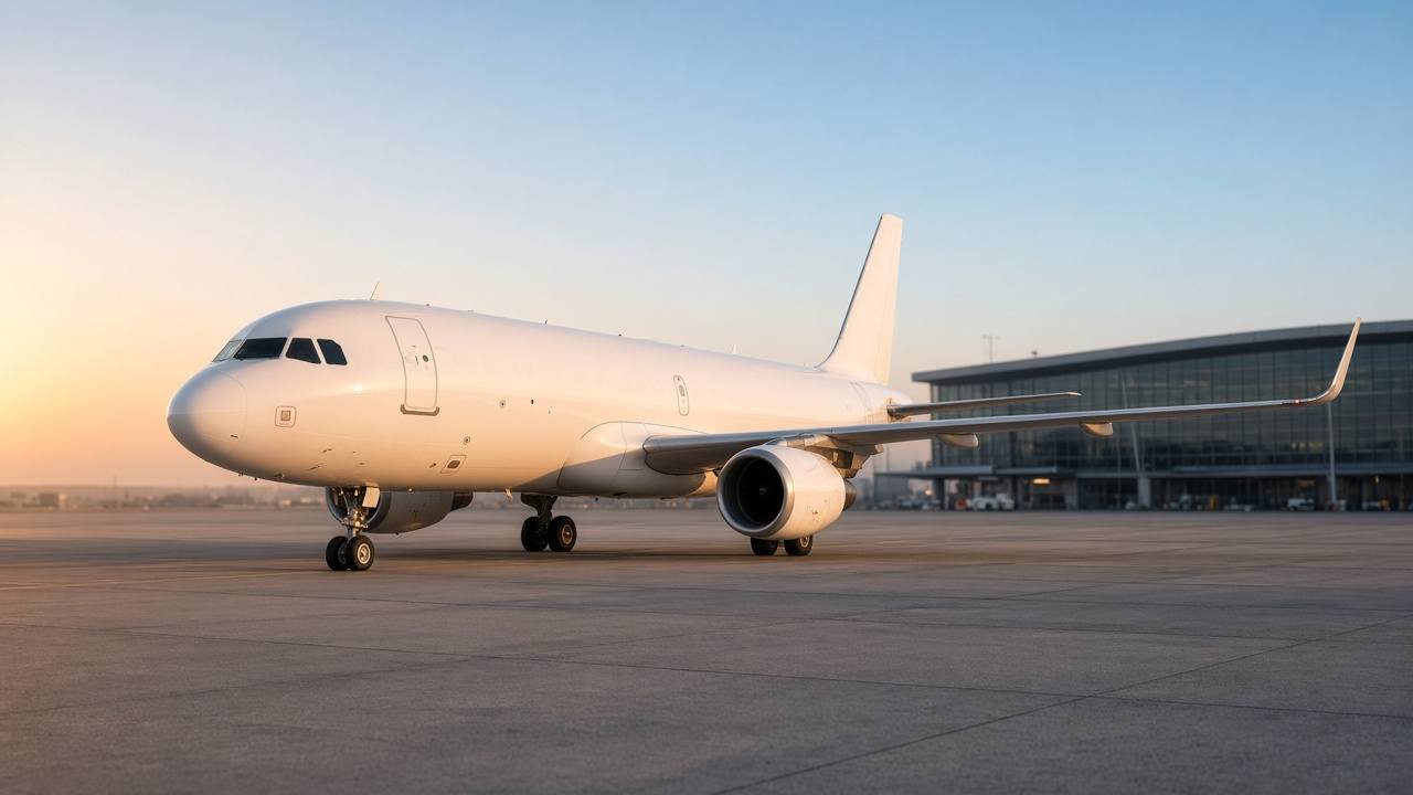 Passagierflugzeug am Flughafen